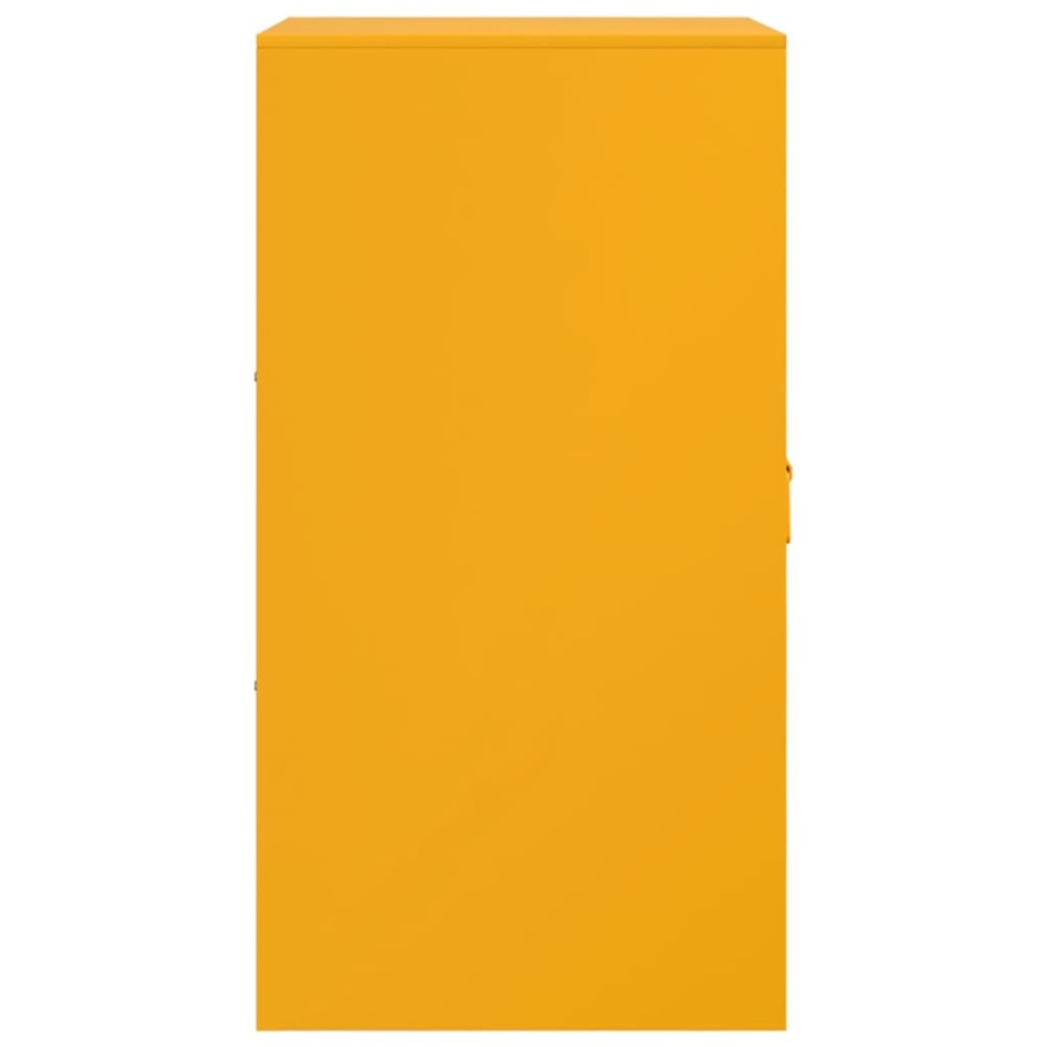 Aparador de acero amarillo mostaza 34,5x39x73