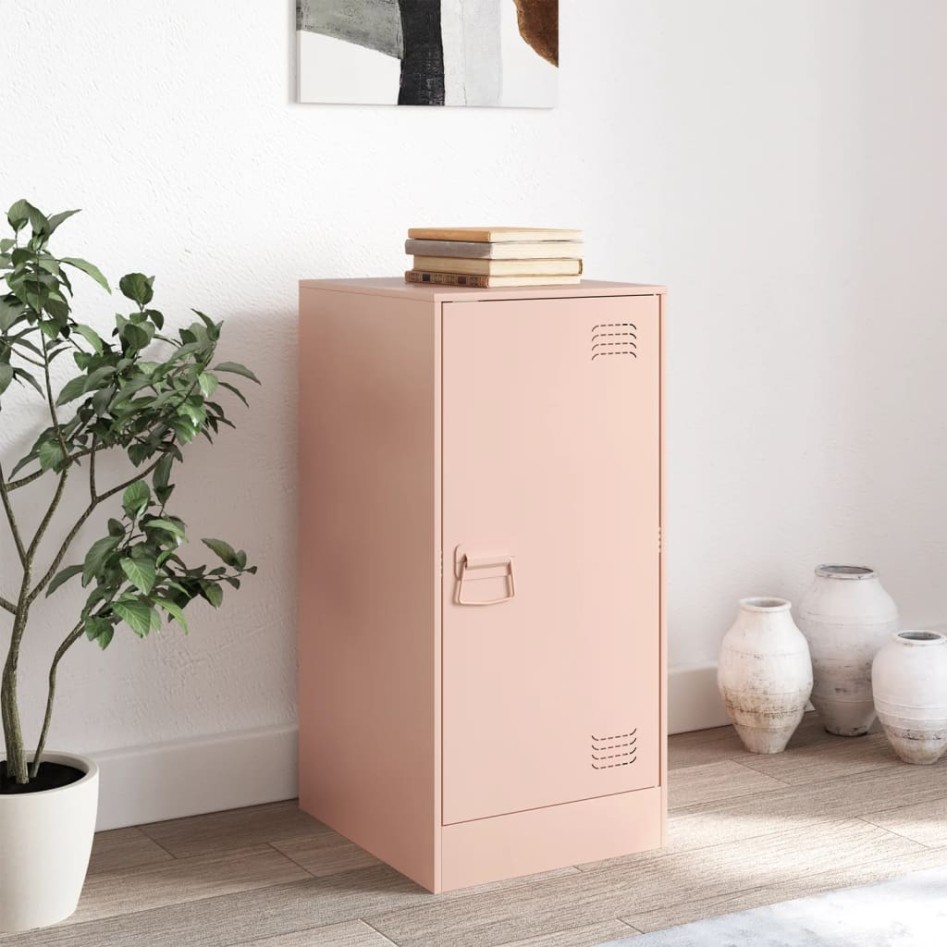 Aparador de acero rosa 34,5x39x73