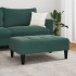 Reposapiés de terciopelo verde oscuro 77x55x31