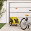 Remolque de bicicleta mascotas hierro tela Oxford amarillo