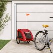 Remolque de bicicleta mascotas hierro tela Oxford rojo