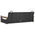 Banco columpio de ratán sintético negro 109x62x40
