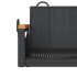 Banco columpio de ratán sintético negro 109x62x40