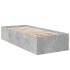 Estructura de cama madera de ingeniería gris hormigón
