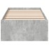 Estructura de cama madera de ingeniería gris hormigón