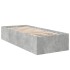 Estructura de cama madera de ingeniería gris hormigón