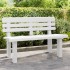 Banco de jardín polipropileno blanco 110x52x71