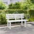Banco de jardín polipropileno blanco 110x52x71
