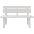 Banco de jardín polipropileno blanco 110x52x71