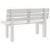 Banco de jardín polipropileno blanco 110x52x71
