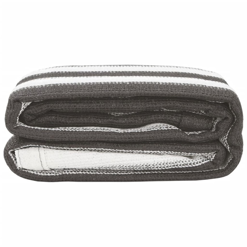 Alfombra de tienda campaña HDPE antracita y blanco 400x700