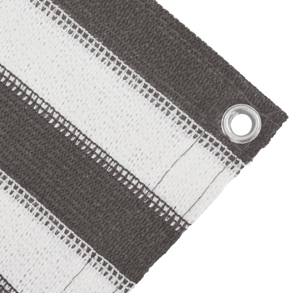 Alfombra de tienda campaña HDPE antracita y blanco 400x700