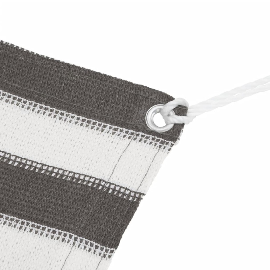 Alfombra de tienda campaña HDPE antracita y blanco 400x700