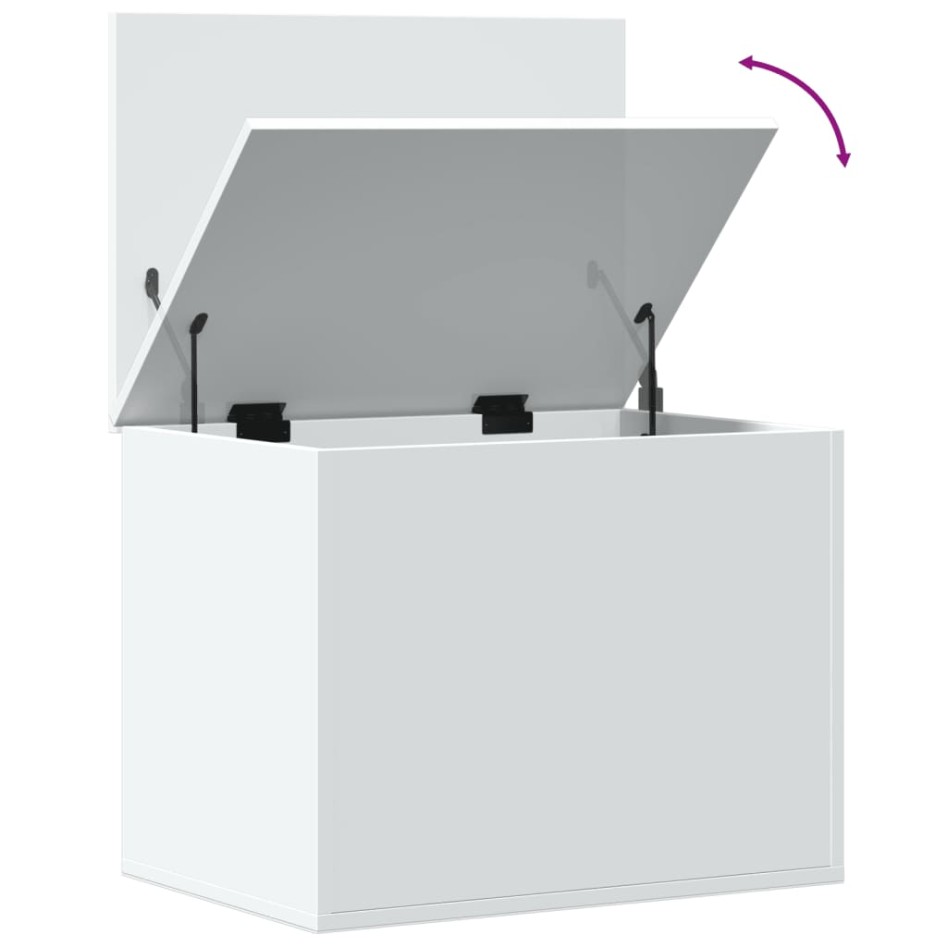 Caja de almacenaje madera de ingeniería blanca 60x42x46