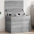 Caja de almacenaje madera de ingeniería gris Sonoma 60x42x46