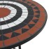 Mesa de bistró de mosaico cerámica terracota y blanco Ø50x70