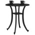 Mesa de jardín aluminio fundido negro Ø48x53