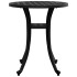 Mesa de jardín aluminio fundido negro Ø48x53