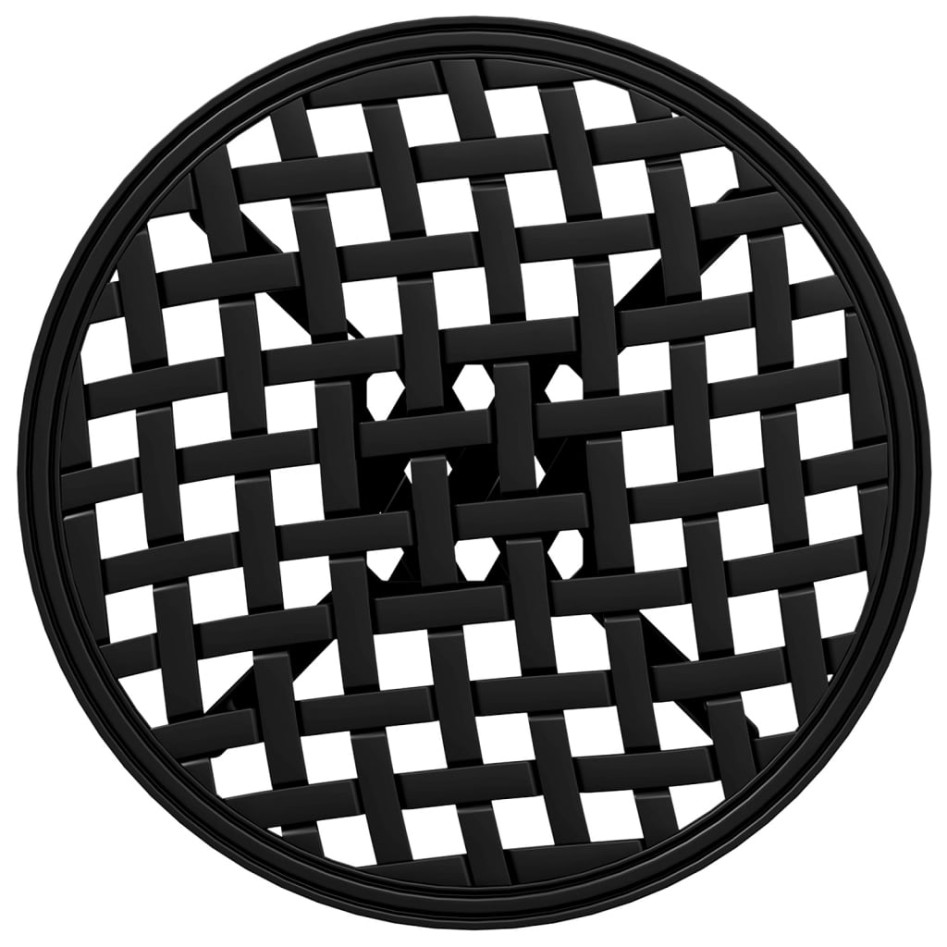 Mesa de jardín aluminio fundido negro Ø48x53