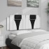 Cabecero de cama acolchado cuero sintético blanco negro 140