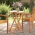 Mesa de jardín plegable madera maciza de acacia Ø60x75