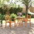 Mesa de jardín plegable madera maciza de acacia Ø60x75