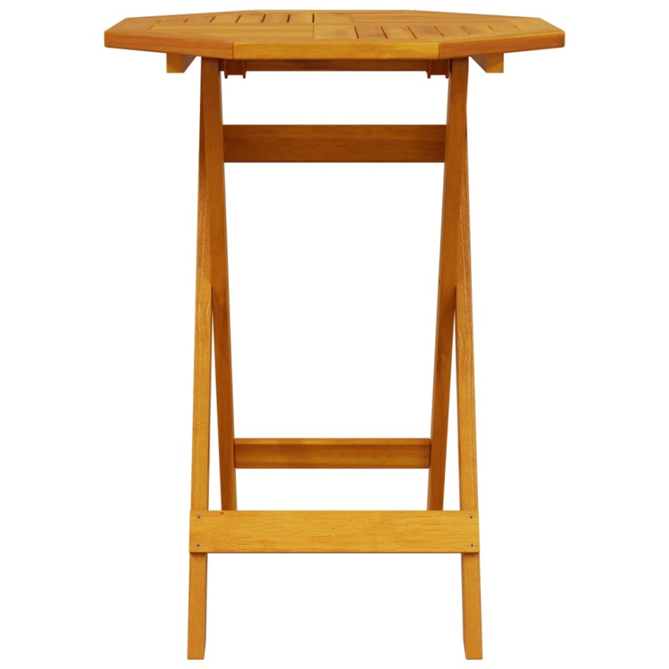 Mesa de jardín plegable madera maciza de acacia Ø60x75