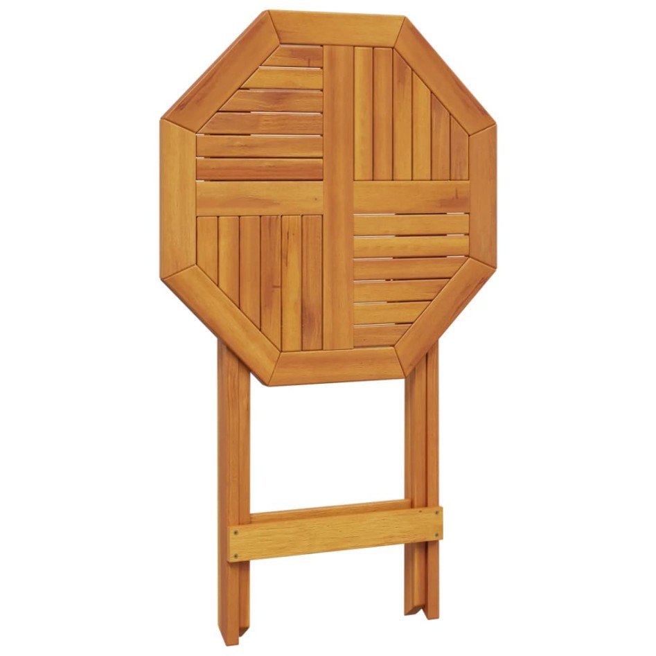 Mesa de jardín plegable madera maciza de acacia Ø60x75