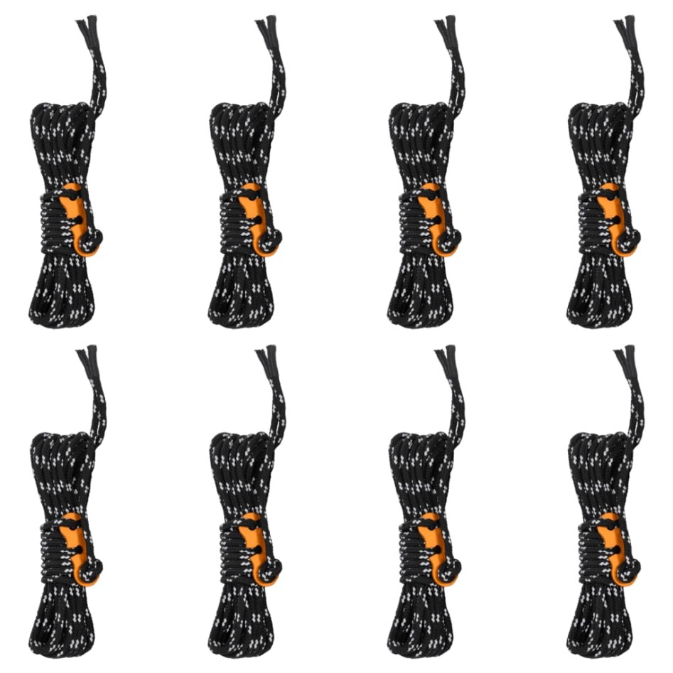 Cuerda de vientos con tensores reflectantes 8 piezas 4 m 4