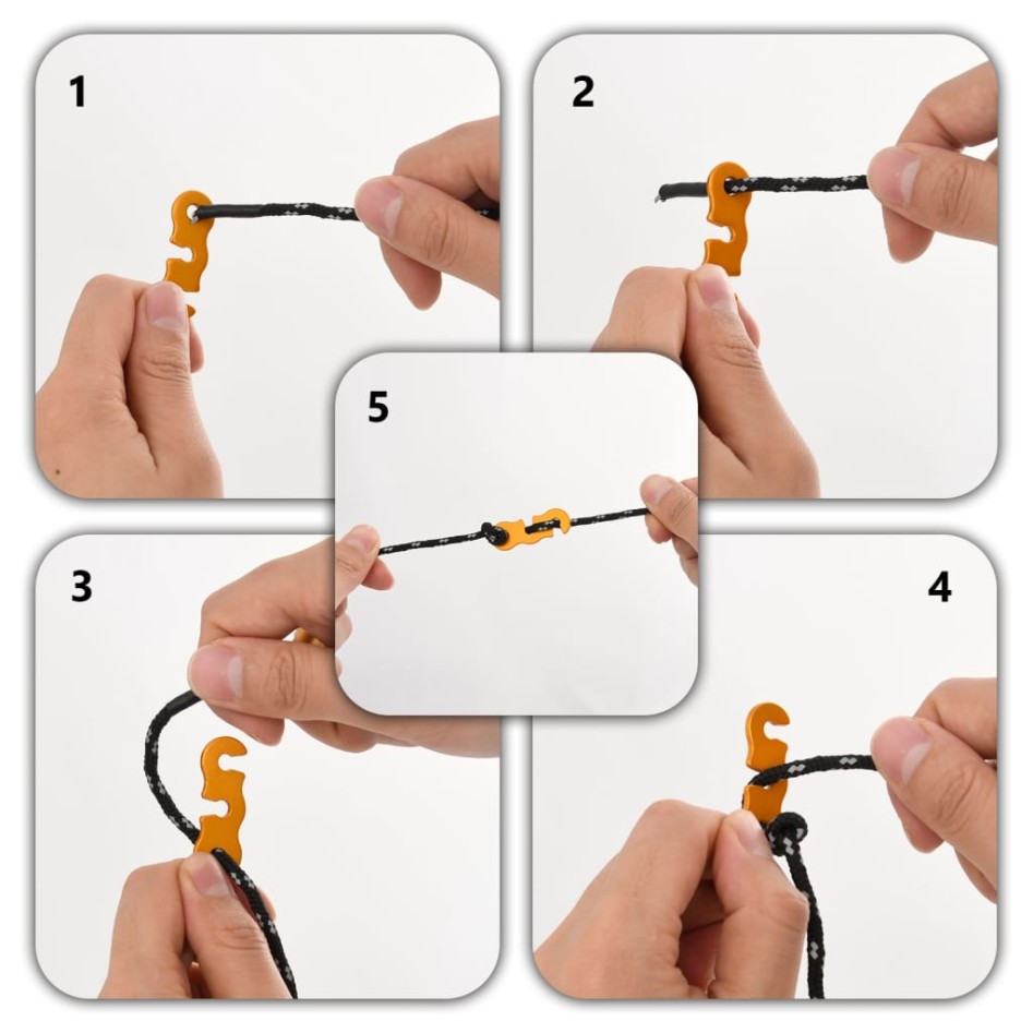 Cuerda de vientos con tensores reflectantes 8 piezas 4 m 4