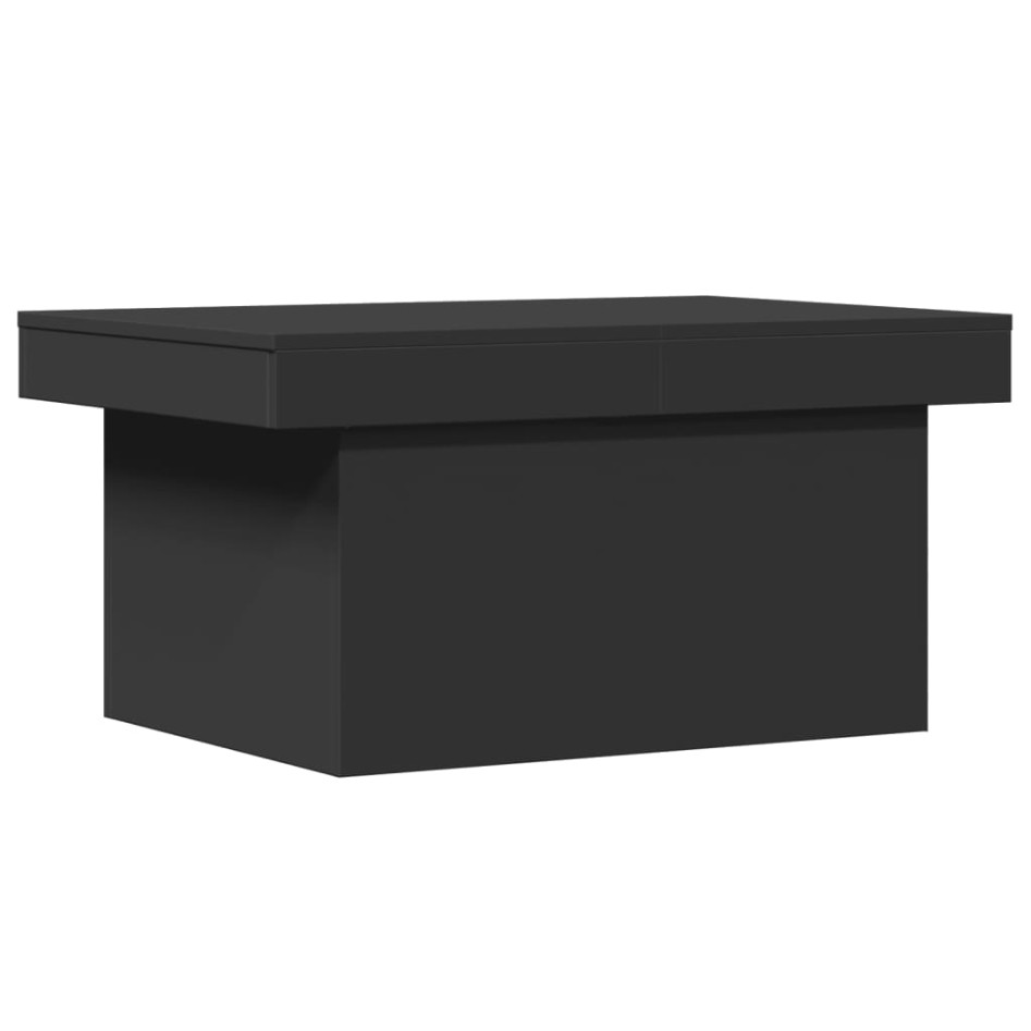 Mesa de centro madera de ingeniería negro 100x55x40