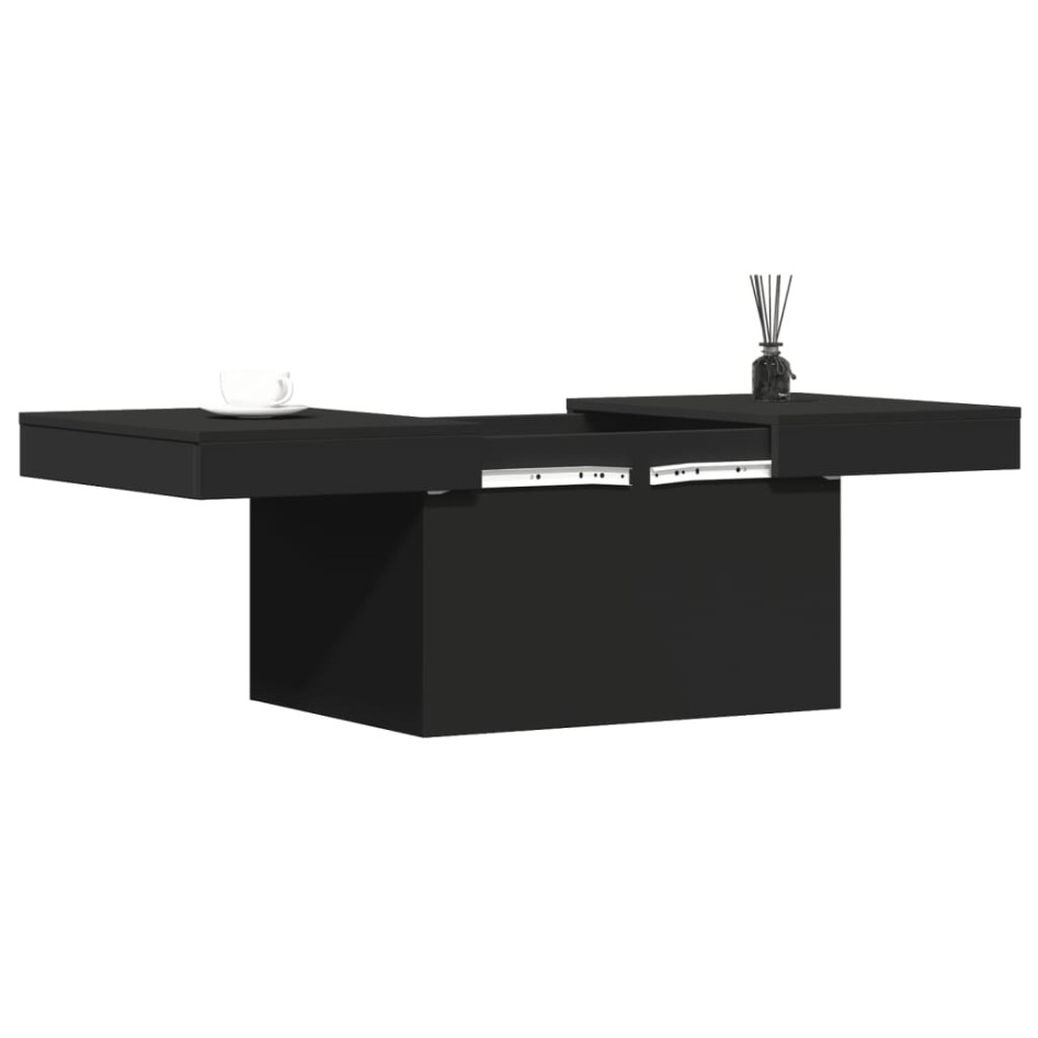 Mesa de centro madera de ingeniería negro 100x55x40