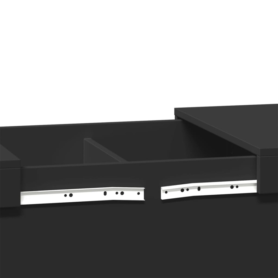 Mesa de centro madera de ingeniería negro 100x55x40