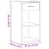 Mesitas noche 2 uds madera ingeniería gris hormigón 35x34x65
