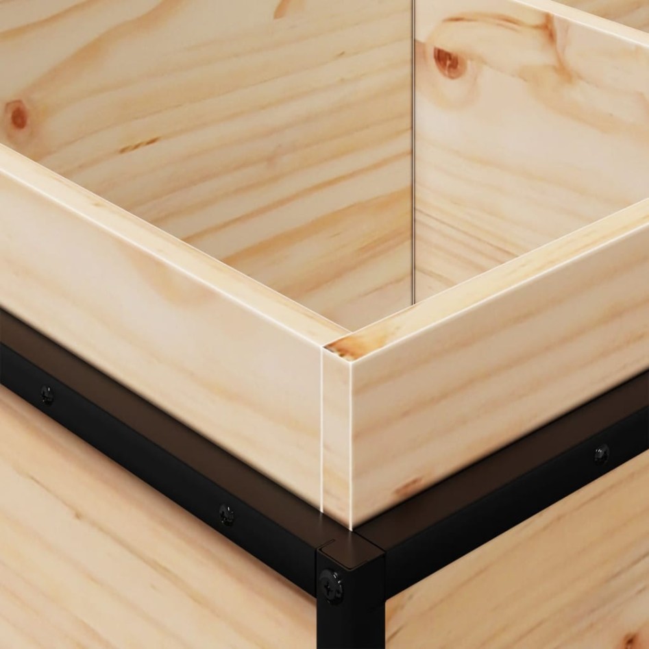 Jardinera de madera maciza de pino 80x40x50