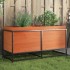 Jardinera de madera maciza pino marrón cera 100x40x50