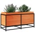 Jardinera de madera maciza pino marrón cera 100x40x50