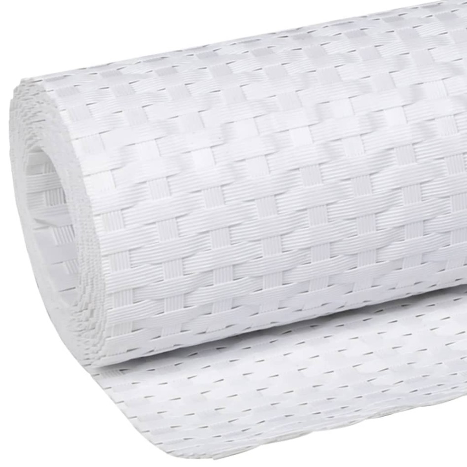 Toldo para balcón ratán sintético blanco 1000x90