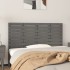 Cabecero de cama de pared madera maciza pino gris 126x3x63