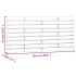 Cabecero de cama de pared madera maciza pino gris 126x3x63