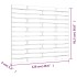 Cabecero cama de pared madera maciza pino negro 126x3x91,5