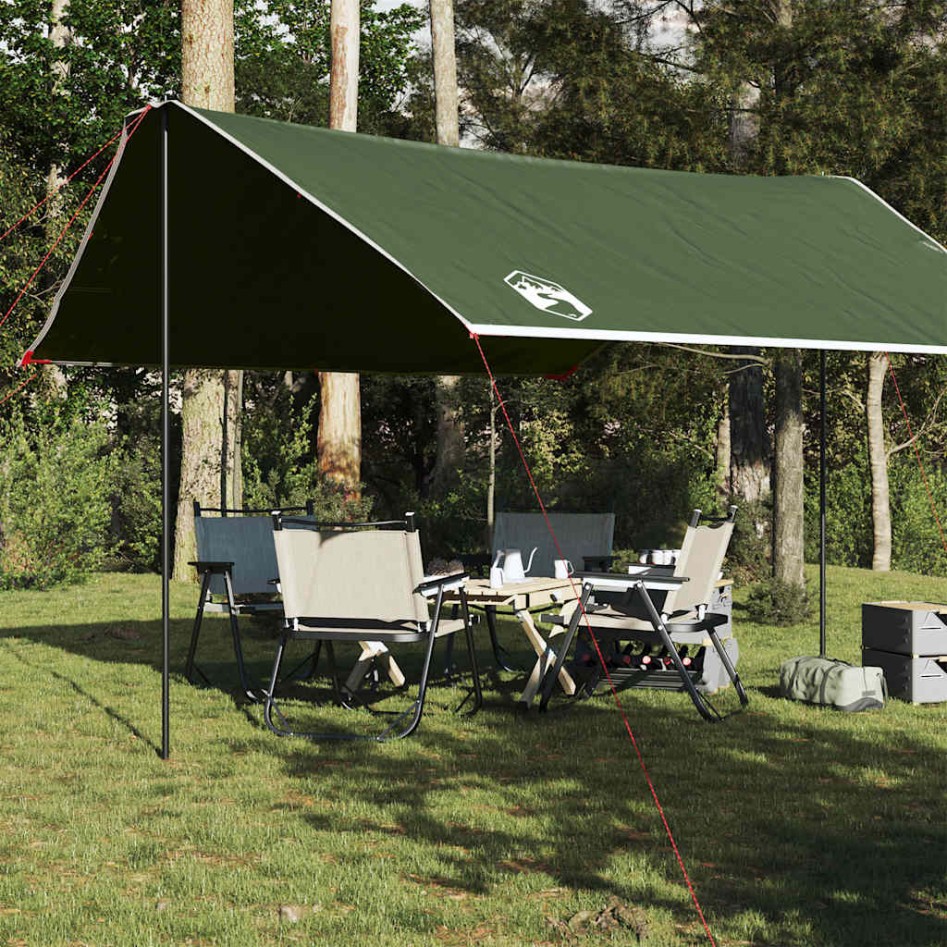 Lona de camping impermeable verde 430x380x210