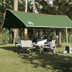 Lona de camping impermeable verde 500x294