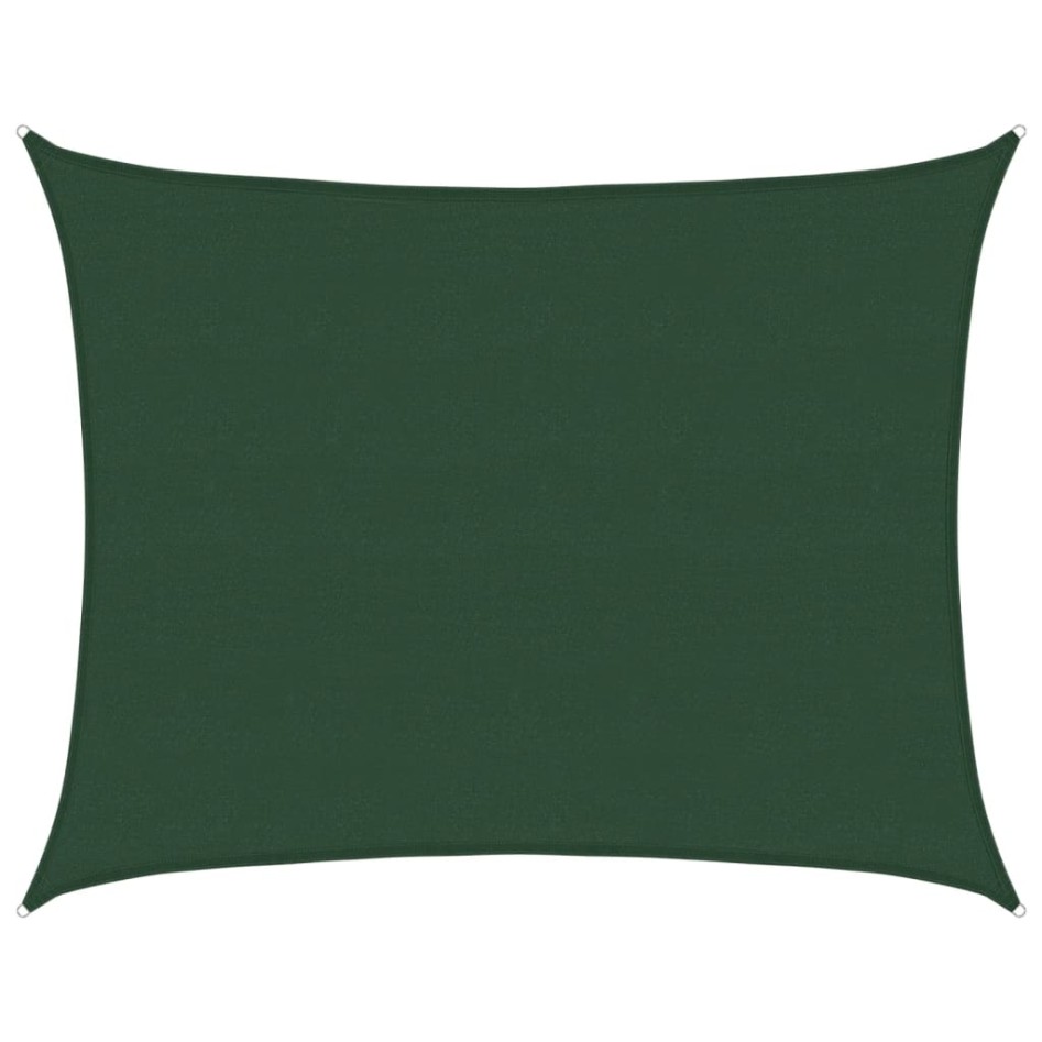 Toldo de vela HDPE verde oscuro 160 g/m² 6x8