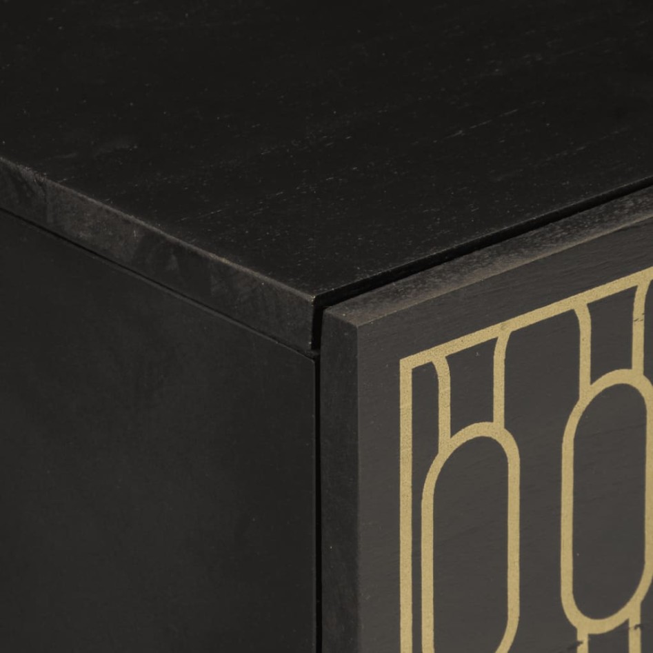 Mesita de noche madera maciza de mango 50x33x60