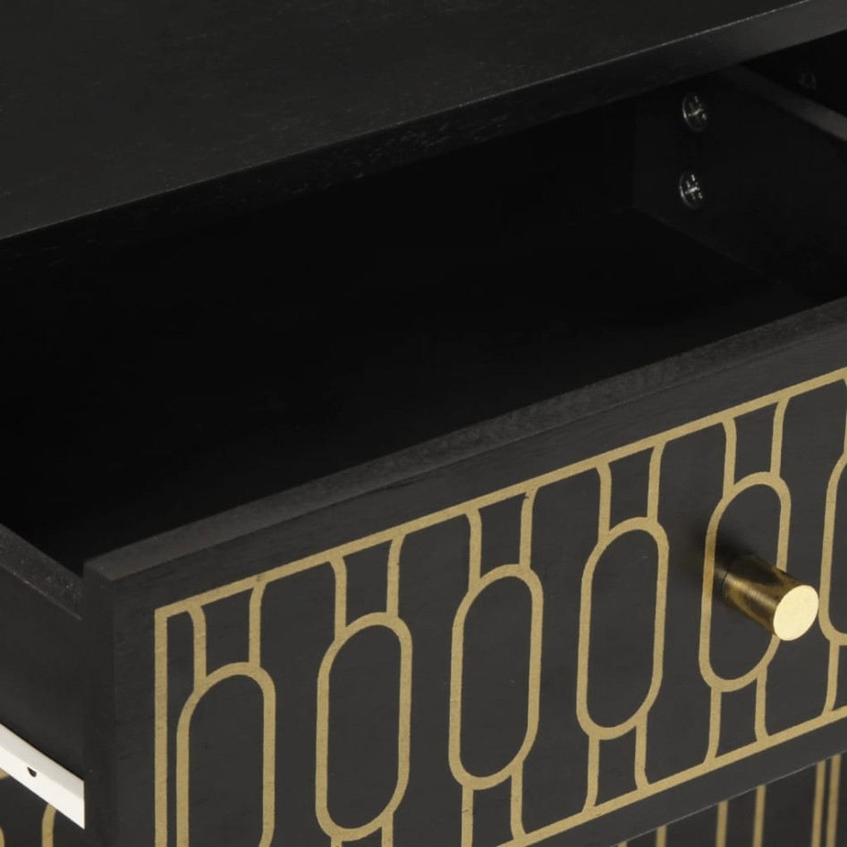 Mesita de noche madera maciza de mango 50x33x60