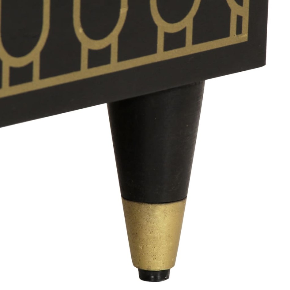 Mesita de noche madera maciza de mango 50x33x60