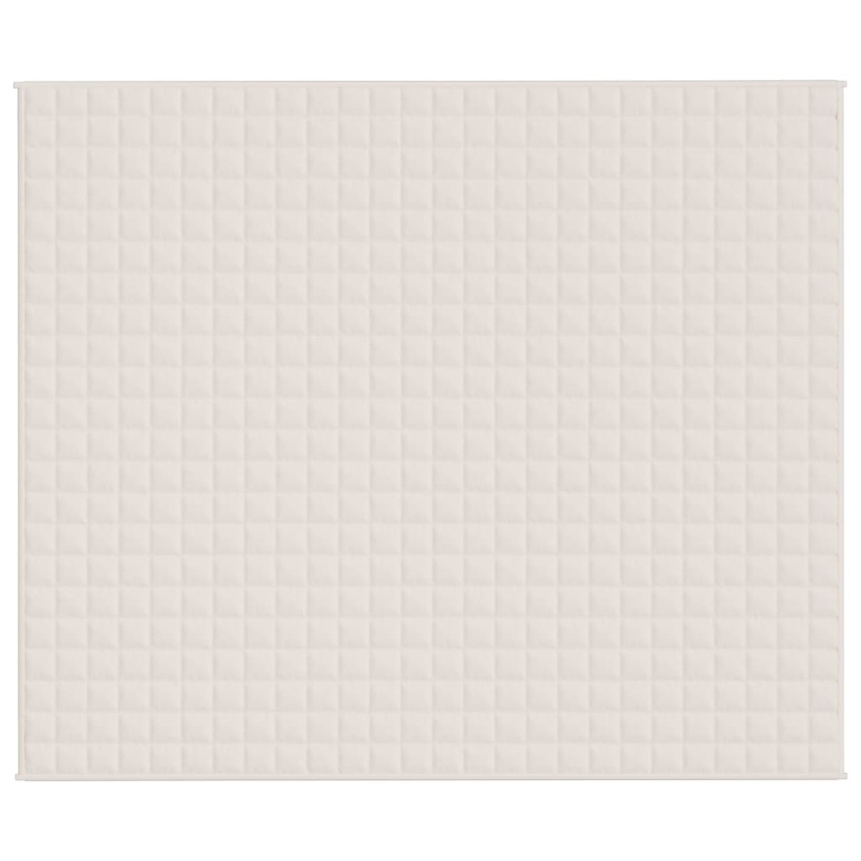 Manta con peso tela color crema claro 220x260 cm 11