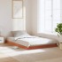 Cama sin colchón madera maciza de pino marrón cera 120x200