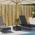 Mesa de jardín agujero de sombrilla ratán negro 55x55x46,5